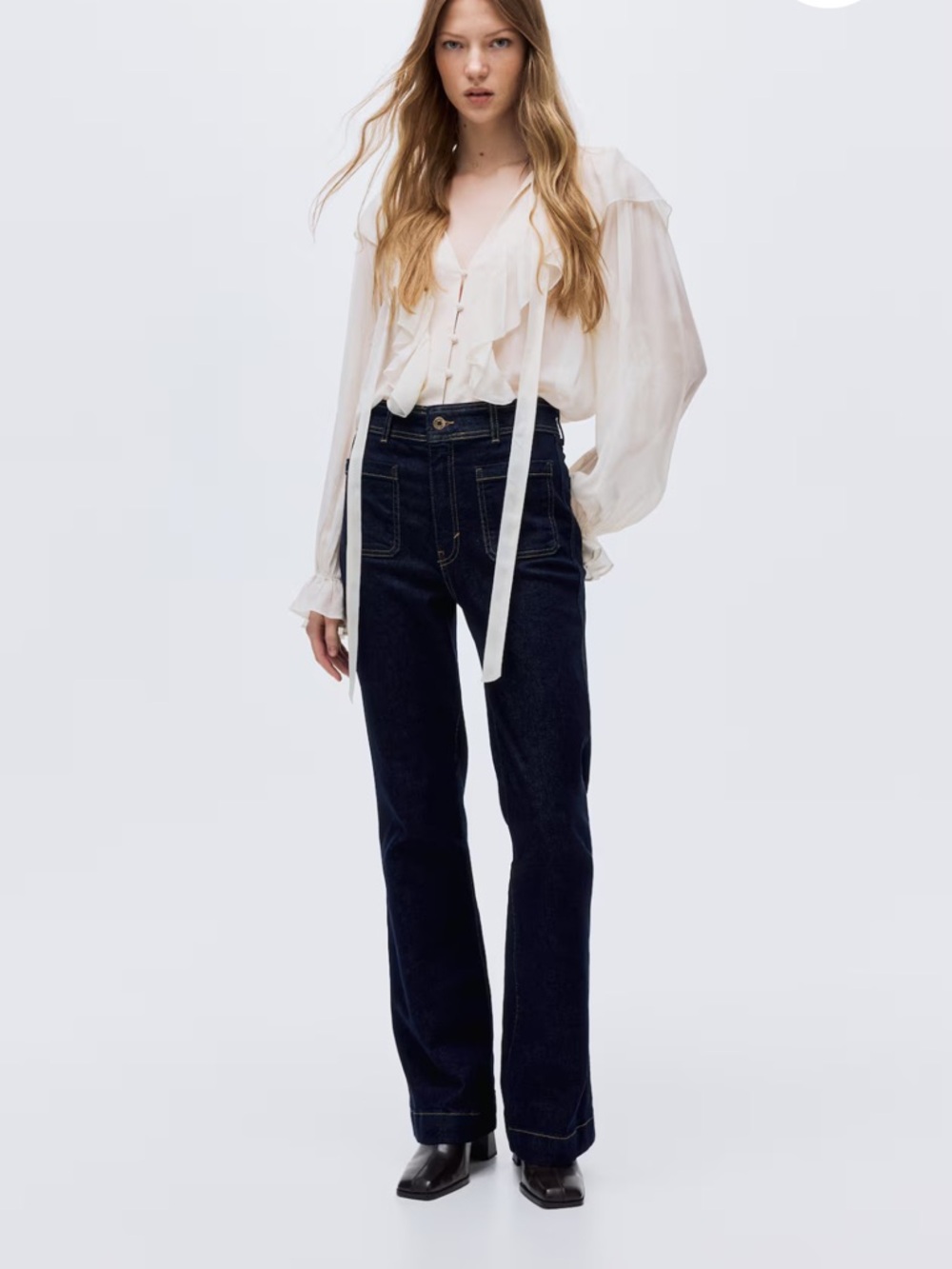 H&M Dark Indigo Straight Leg Jeans
